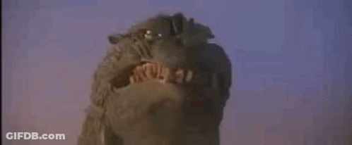 Monster With Mouth Open Close Up GIF