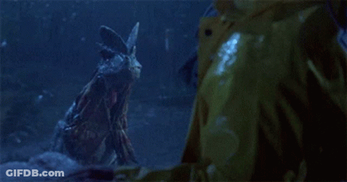 Monster With Mouth Open In Dark GIF