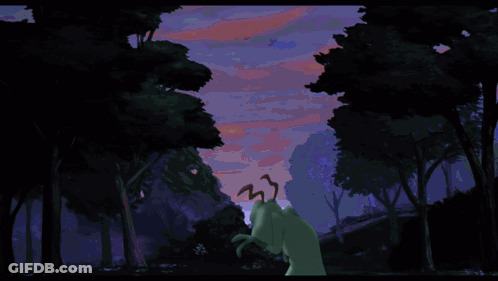 Monster With Open Mouth In Forest GIF