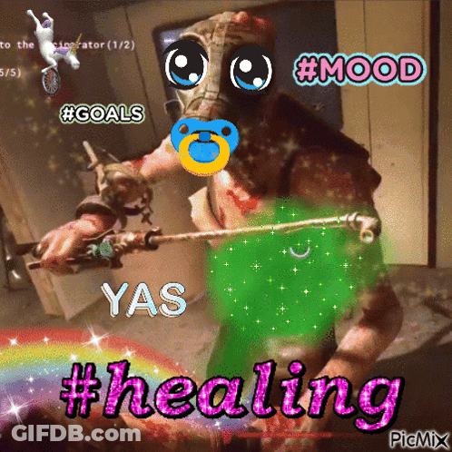 Monster With Pacifier #Mood Yas #Healing GIF