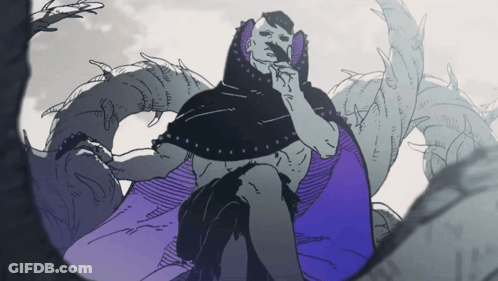 Monster With Purple Cape GIF