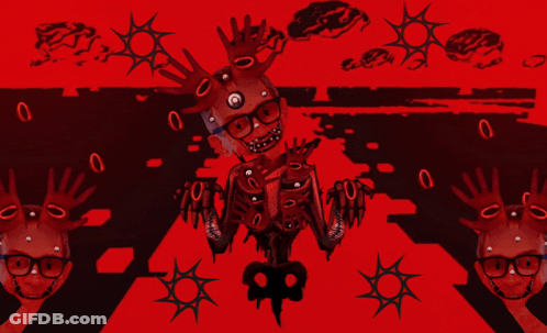 Monster With Skull In Center GIF