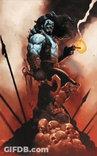 Monster With Sword And Flame GIF