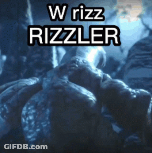 Monster With W Rizz Rizzler GIF