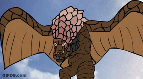 Monster With Wings And Huge Head GIF