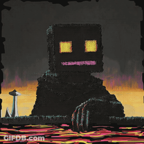 Monster With Yellow Eye And Pink Nose GIF