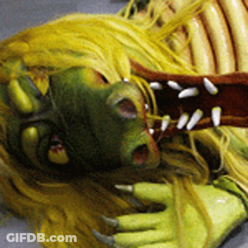 Monster With Yellow Hair GIF