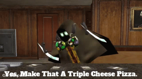 Monster With Yes Make That A Triple Cheese Pizza GIF