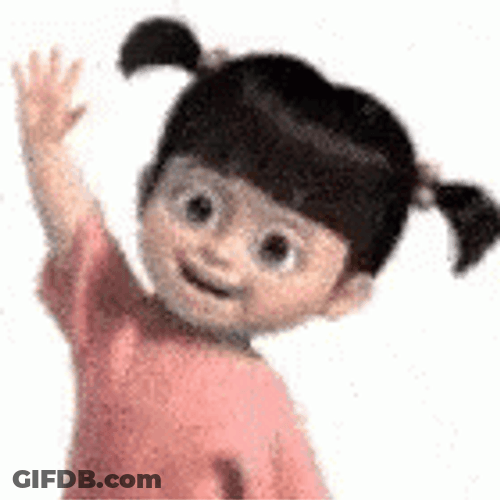 Monsters Creepy Boo Waving Hello GIF