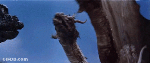 Monsters Fighting In Movie GIF