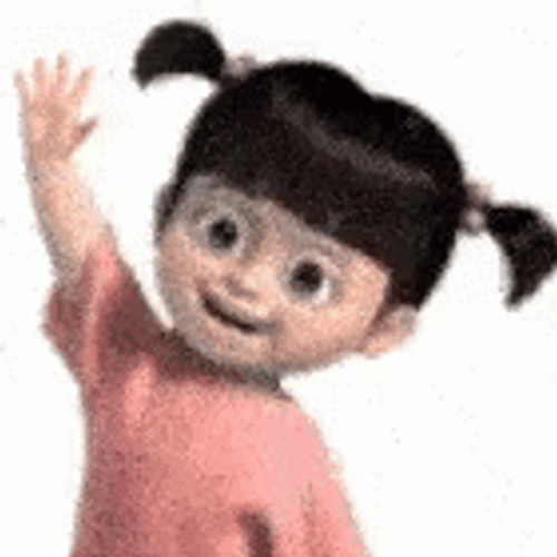 Monsters, Inc. Boo Cute Wave GIF