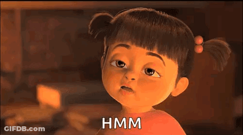 Monsters Inc Girl Making Funny Face Saying Hmm GIF