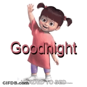 Monsters Inc Girl Waving Goodnight GIF
