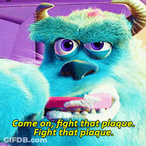 Monsters Inc James Brushing His Teeth GIF