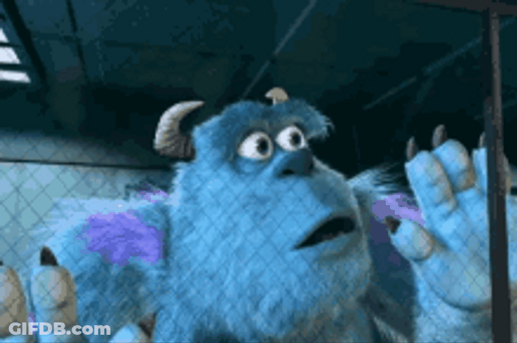 Monsters Inc James Sullivan Scary Surprise Funny Reaction GIF