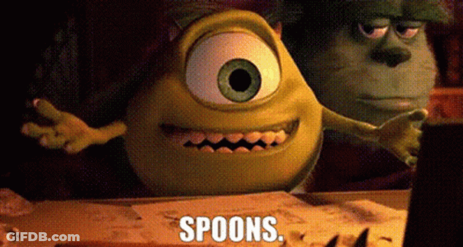 Monsters Inc Mike Wazowski Spoons GIF