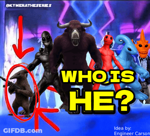 Monsters Standing Together Who's He GIF