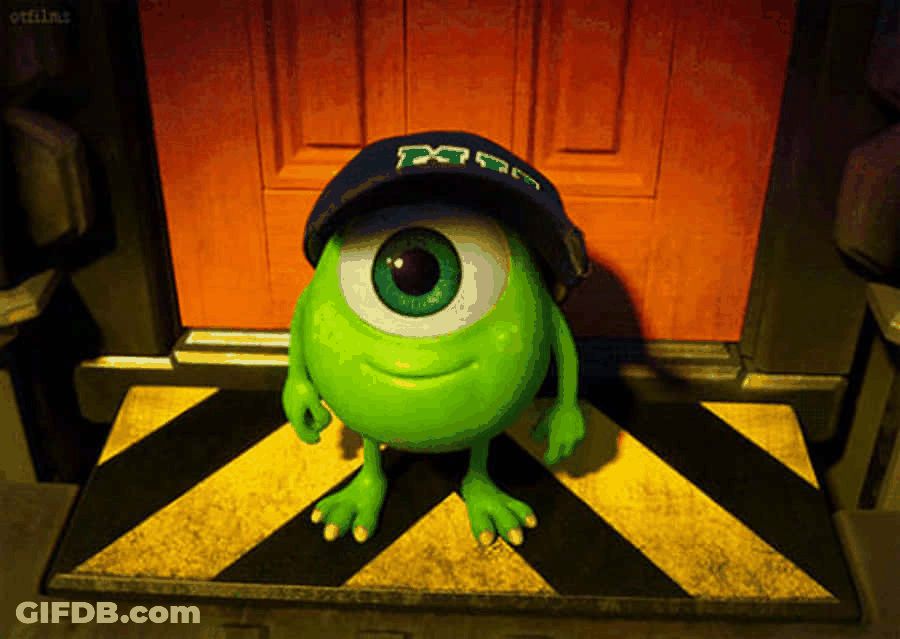 Monsters University Mike Wazowski Cute Stare GIF