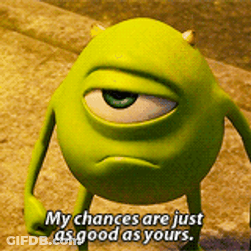Monsters University Mike Wazowski My Chances GIF