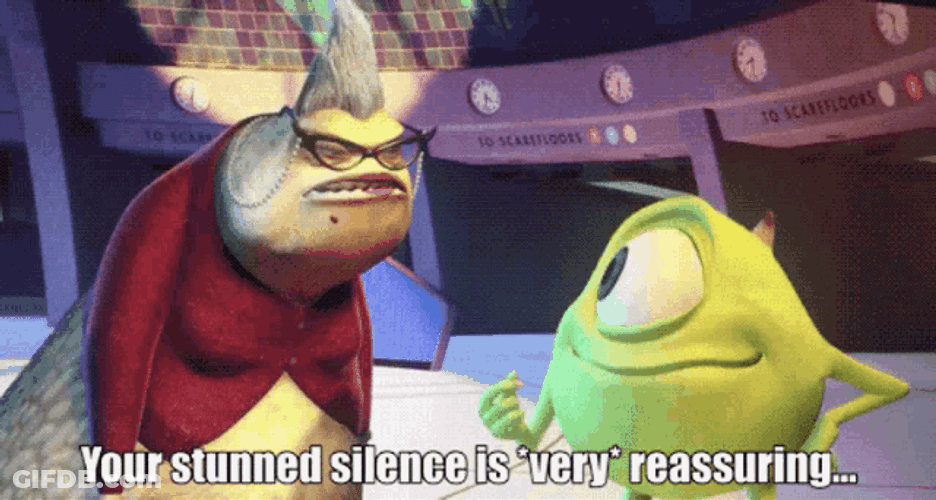 Monsters University Mike Wazowski Roz Reassuring GIF