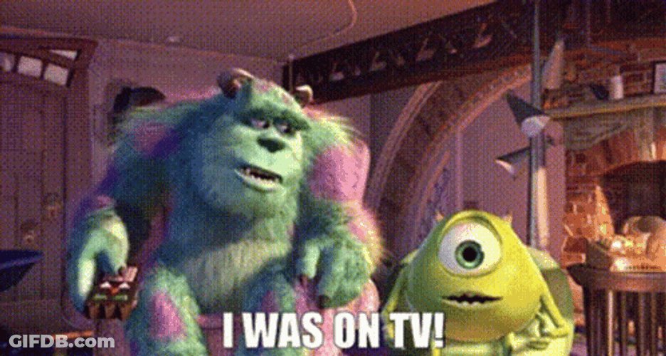 Monsters University Mike Wazowski Sulley Was On TV GIF