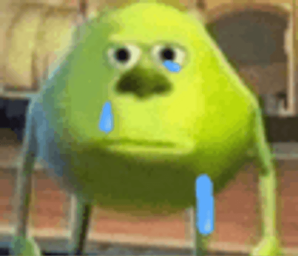 Monsters University Sad Mike Wazowski Crying Meme GIF