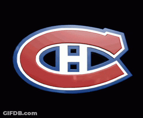 Montreal Canadiens Logo On Black Background GIF