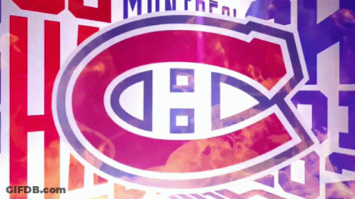 Montreal Canadiens Logo Surrounded By Flames GIF