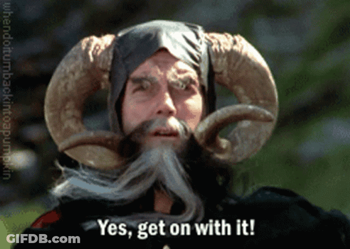 Monty Python Get On With It Run Away GIF