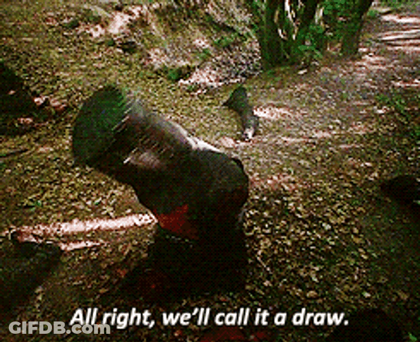 Monty Python Run Away Call It A Draw GIF