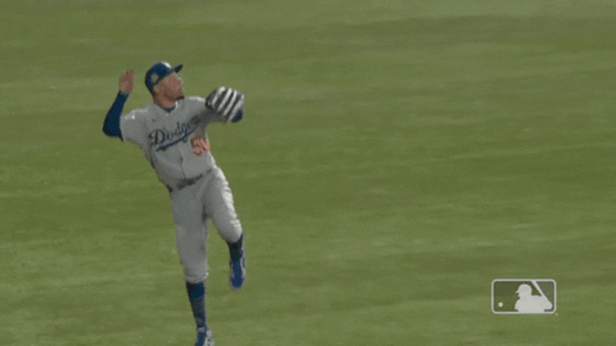Mookie Betts Catching Ball Mid Air GIF