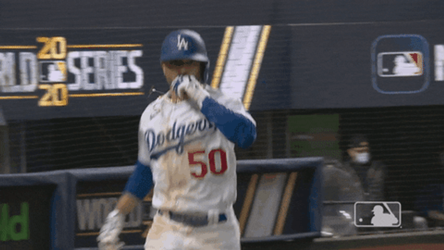 Mookie Betts Flying Kiss Pointing GIF
