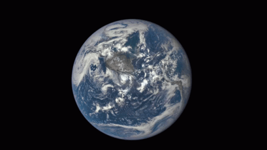 Moon And Earth Spinning GIF