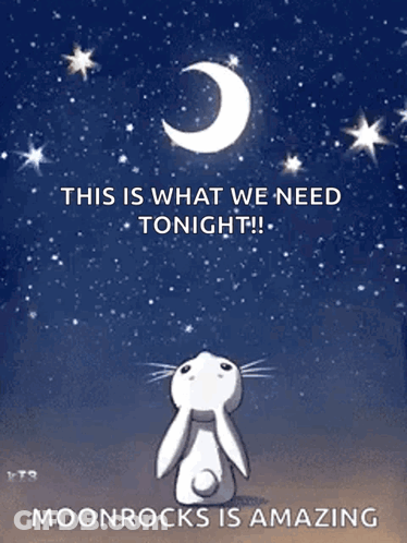 Moon Bunny GIF