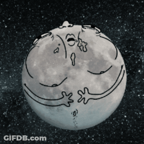 Moon Burp Gases In Space GIF
