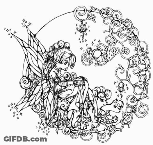 Moon Child Ready For Coloring GIF