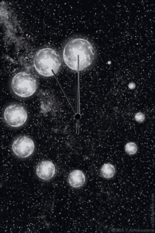 Moon Galaxy Universe Space Countdown Clock GIF