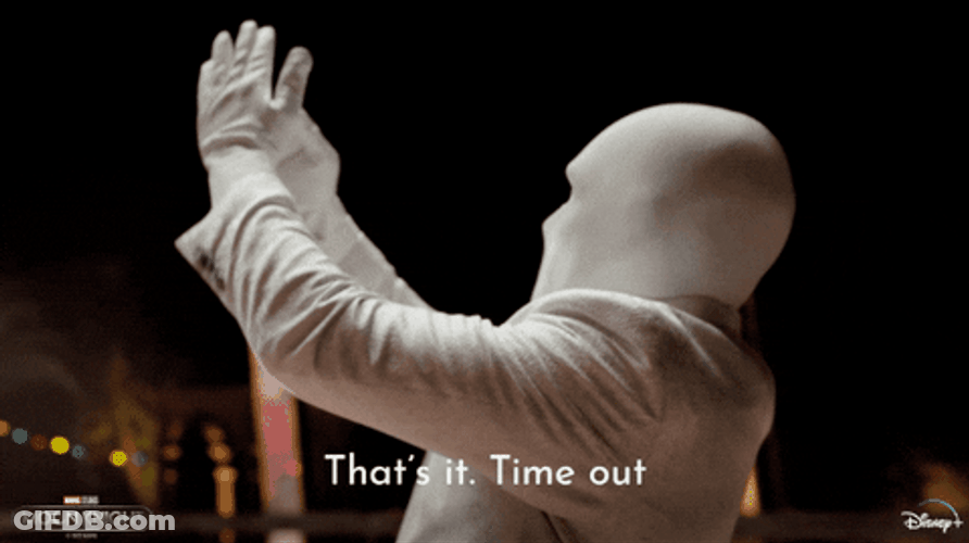 Moon Knight Asking For Time Out GIF