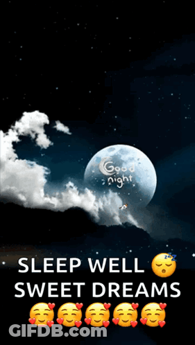 Moon Saying Sleep Well Sweet Dreams GIF