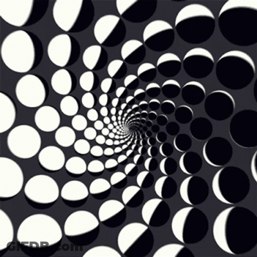 Moon Spiral Optical Illusions Art GIF