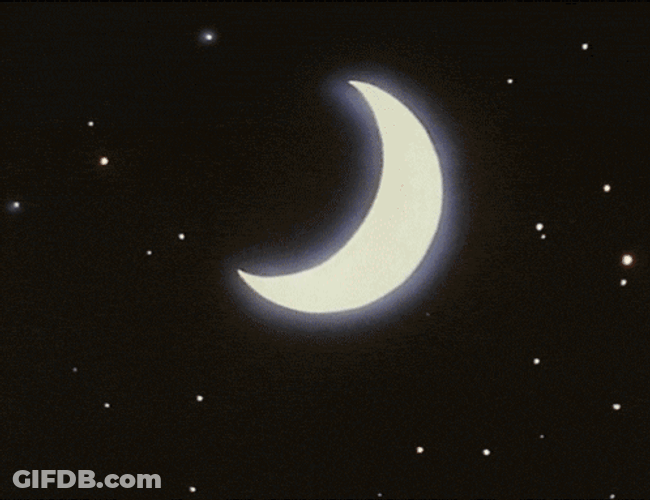 Moon Star Shooting Star GIF