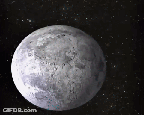 Moon Surrounded By Stars In Dark Space GIF