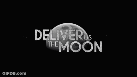 Moon With Deliver Us The Moon Text GIF
