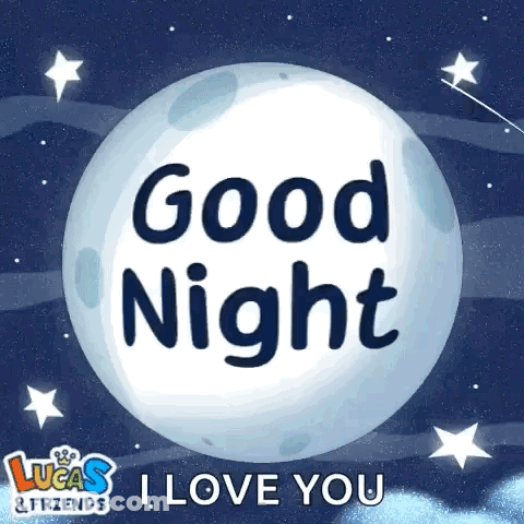 Moon With Good Night I Love You GIF