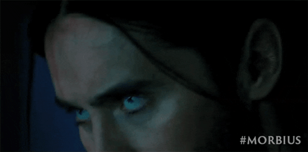 Morbius' Intimidating Eyes GIF