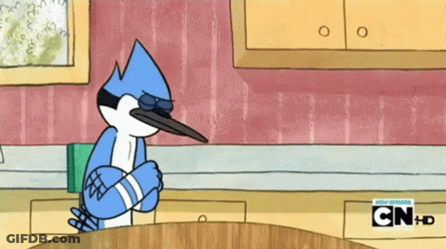 Mordecai Agreeing Regular Show GIF