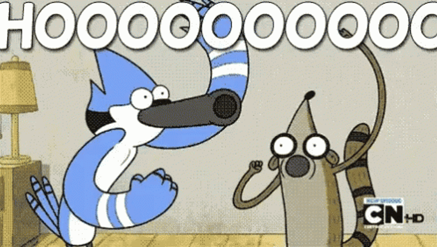 Mordecai And Rigby Oooo GIF