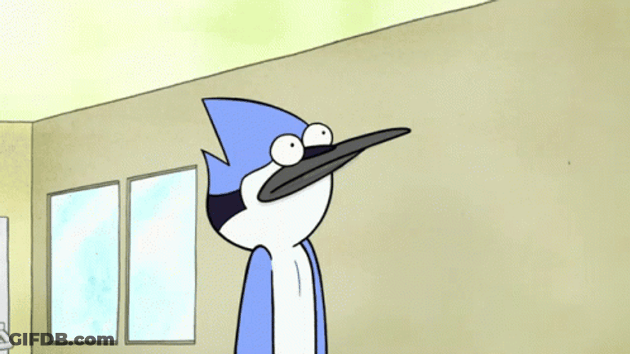 Mordecai Talking Regular Show GIF