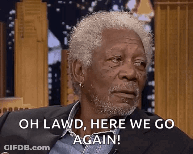 Morgan Freeman We Go Again Like Broken Record GIF