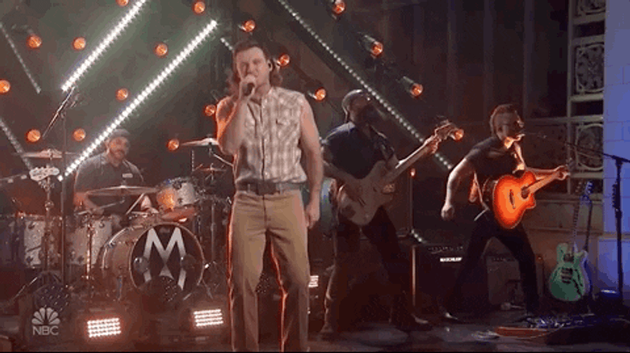 Morgan Wallen Hyped SNL Live GIF